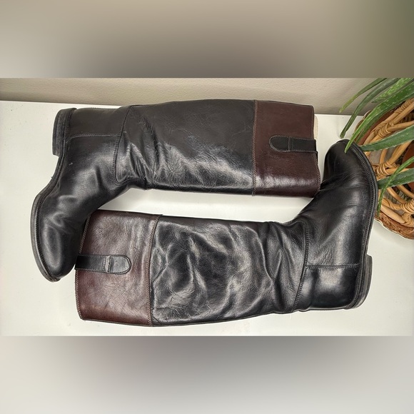 Joan & David Italian Leather Riding Boots 37.5 /7.5 Vintage Knee High Equestrian - Picture 6 of 10